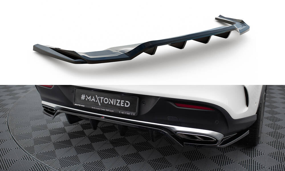 CENTRAL REAR SPLITTER (WITH VERTICAL BARS) MERCEDES-BENZ GLE COUPE AMG-LINE C292