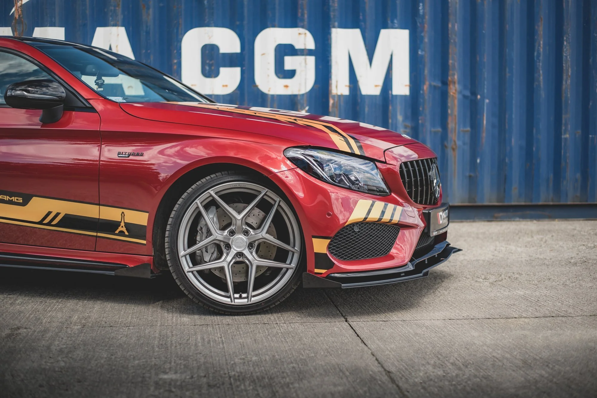 RACING DURABILITY FRONT SPLITTER + FLAPS MERCEDES - AMG C43 COUPE C205 - Image 4
