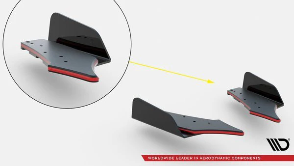 RACING DURABILITY REAR SIDE SPLITTERS + FLAPS MERCEDES-AMG C43 COUPE C205 - Image 9