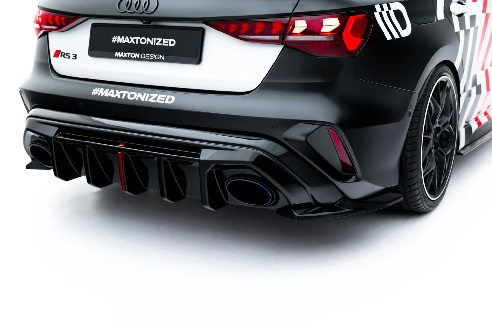 Rear Side Splitters V.1 Audi RS3 Sedan 8Y Facelift (set for valance) - Image 4