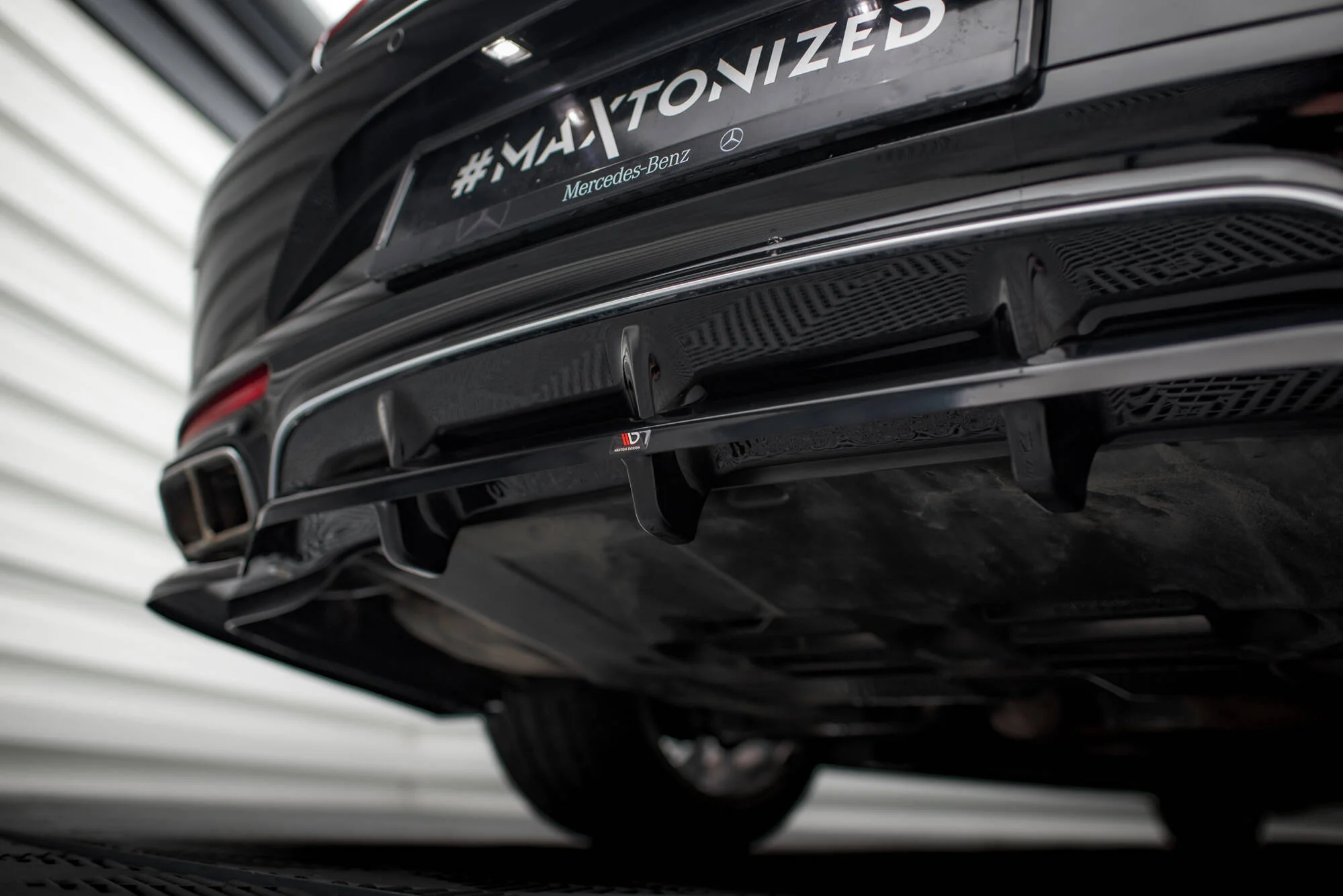 Rear Splitter (with vertical bars) Mercedes-Benz S Coupe AMG-Line C217 Facelift - Image 2