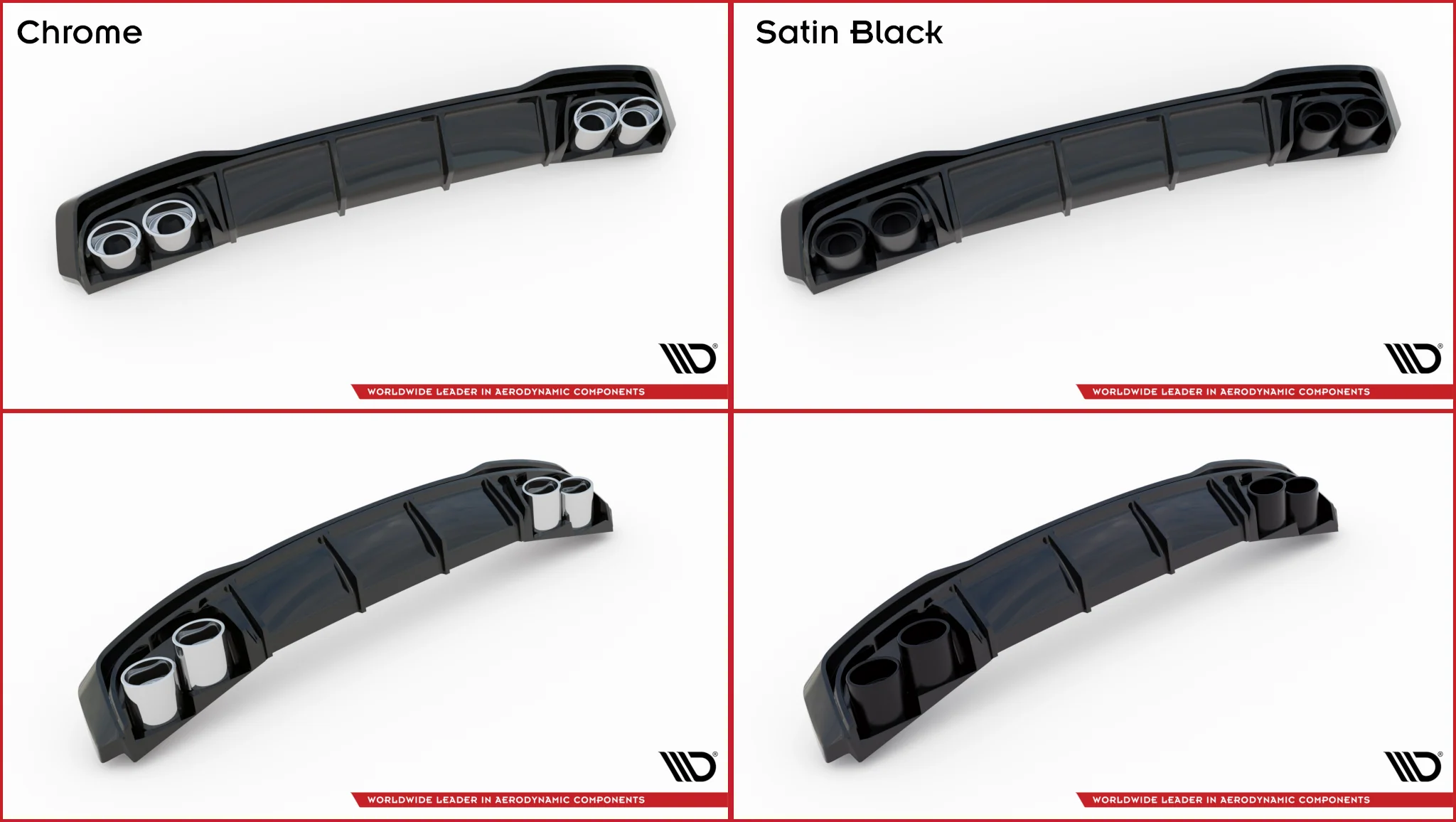 REAR VALANCE + EXHAUST ENDS IMITATION AUDI A7 C8 S-LINE - Image 8